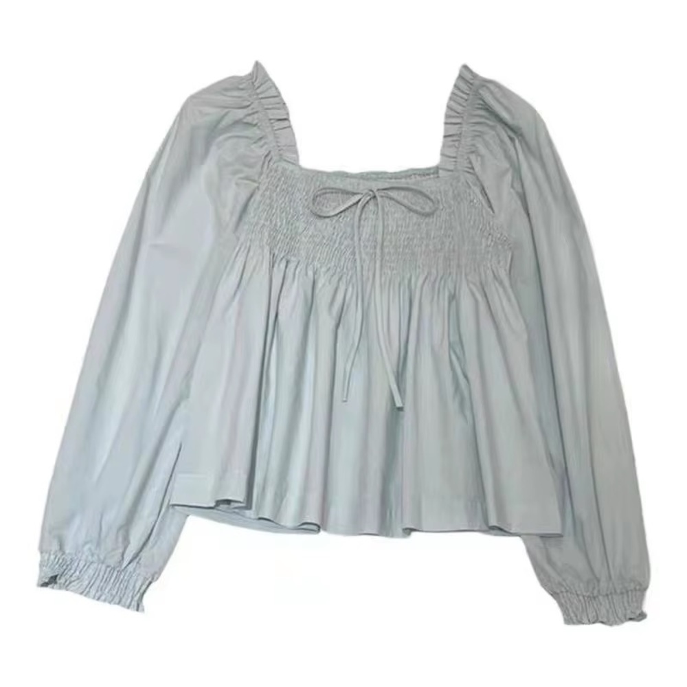HYFVE Light Blue Smocked Blouse